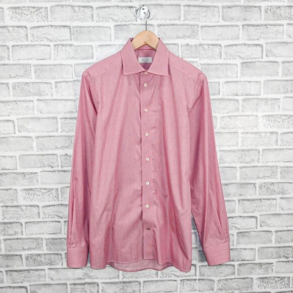 ETON Men's Contemporary Button up Dress shirt in Pink striped cotton sz 15 3/4 - Picture 1 of 5